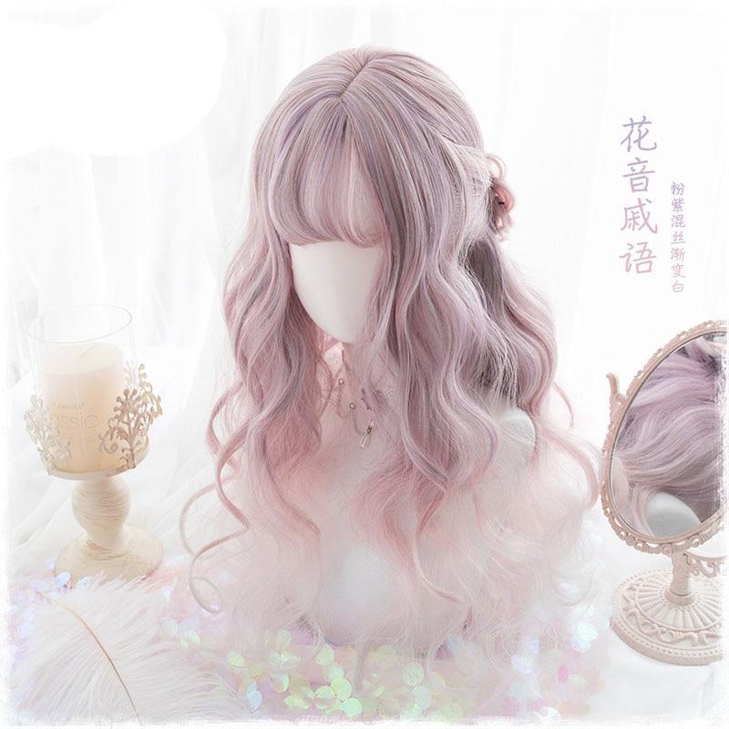 Pastel Pink Wavy Lolita Wig