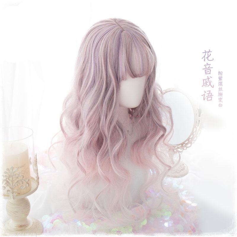 Pastel Pink Wavy Lolita Wig