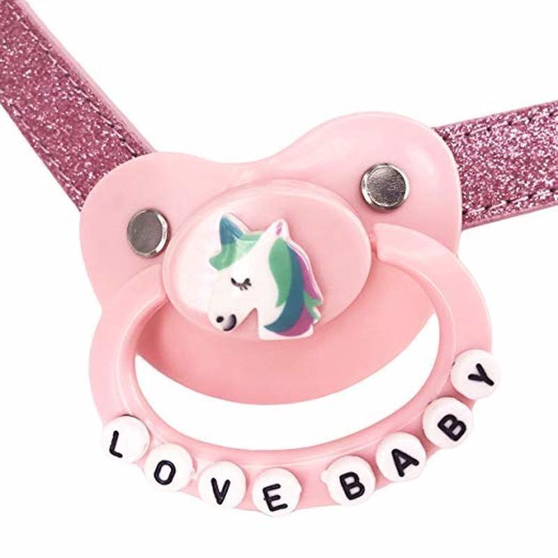 Pink Glitter Pacifier Gag Ddlg Abdl Littles Play