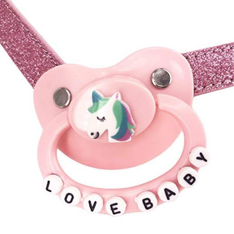 Pink Glitter Pacifier Gag Ddlg Abdl Littles Play