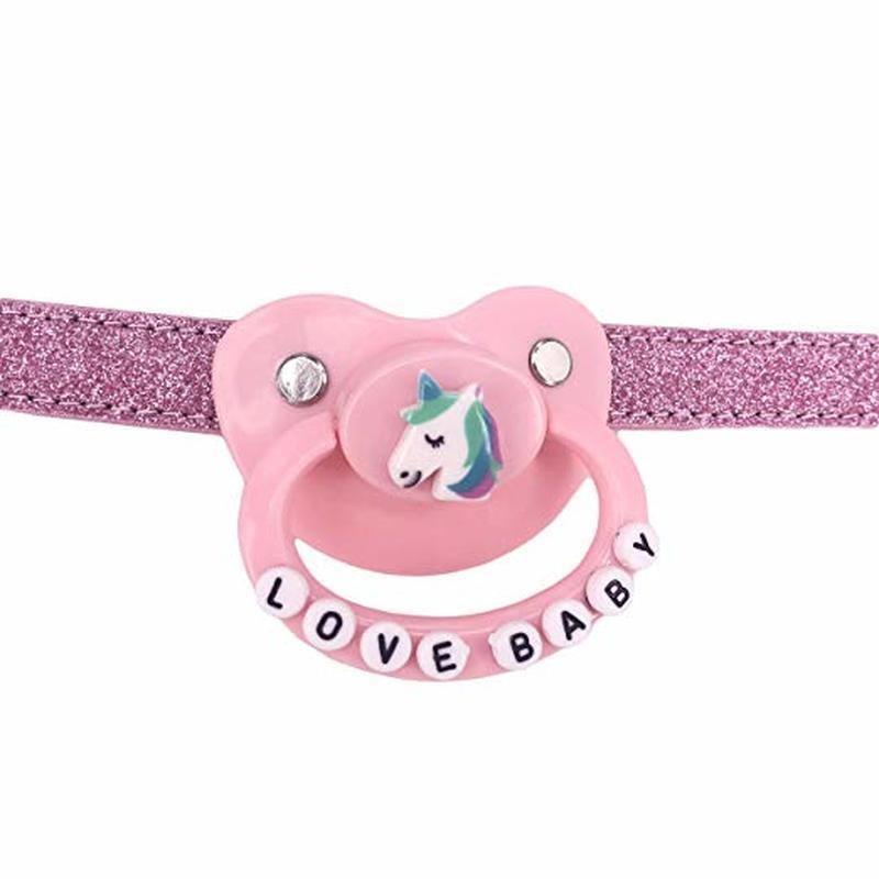 Pink Glitter Pacifier Gag Ddlg Abdl Littles Play