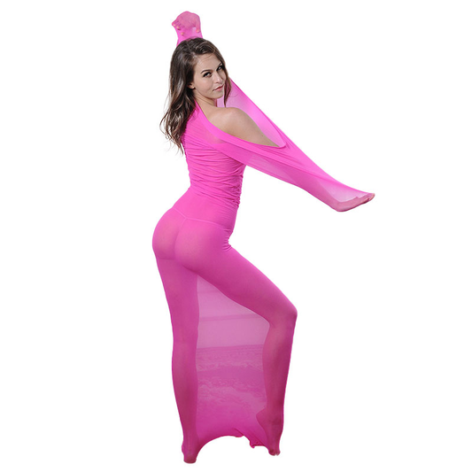 Pink Full Body Silk Stocking Bondage Temptations Restraints Bdsm