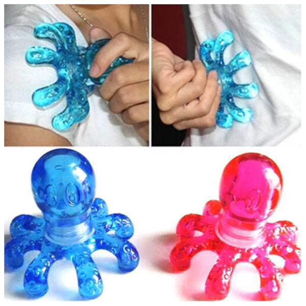 Pink Or Blue Portable Handheld Back Head Octopus Massager