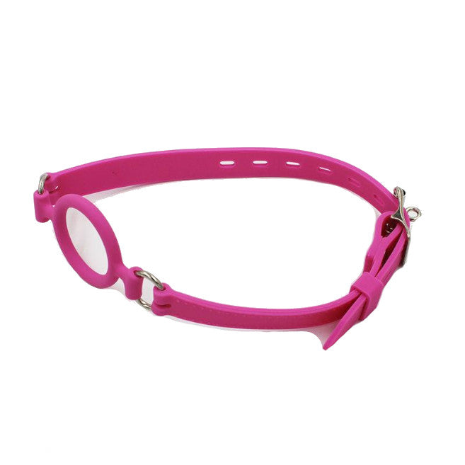 Pink Silicone Open Mouth Gag Oral Sex Ring Bdsm Bondage Restraints