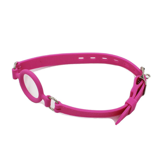Pink Silicone Open Mouth Gag Oral Sex Ring Bdsm Bondage Restraints