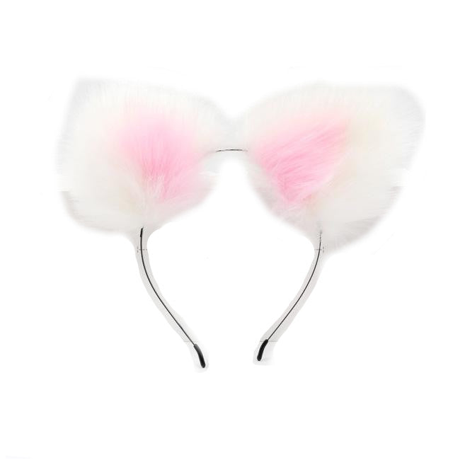 1 Sets of House Of Dasein 1 Sets Pink White Ears Headband Kitten Or Rabbit Tail Metal Butt Plug