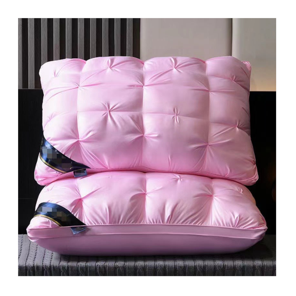 Pink Luxury Adjustable Bed Pillow Set (2-Pack) Hotel Quality Down Alternative For Ultimate Neck Support & Comfort
