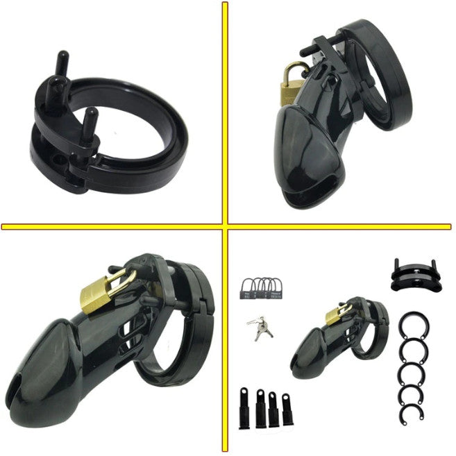 Plastic Male Chastity Locking Cock Cage Bondage Kink Fetish Restraints