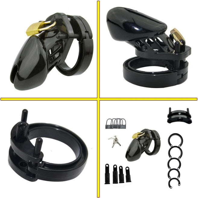 Plastic Male Chastity Locking Cock Cage Bondage Kink Fetish Restraints