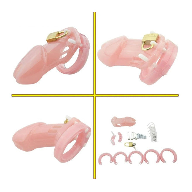 Plastic Male Chastity Locking Cock Cage Bondage Kink Fetish Restraints