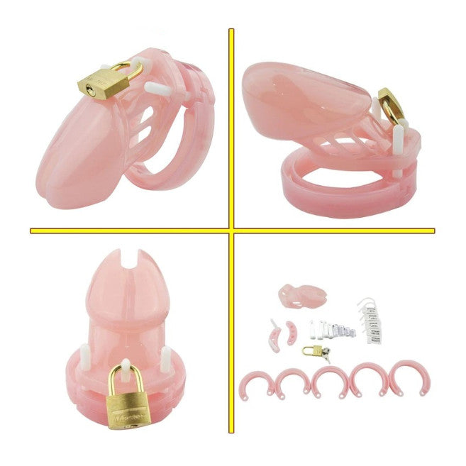 Plastic Male Chastity Locking Cock Cage Bondage Kink Fetish Restraints