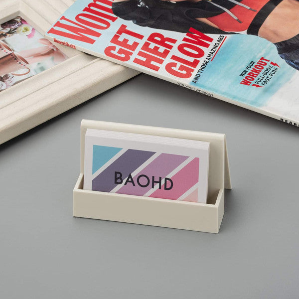 Office Business Name Card Holder Storage Display Stand Rack Desktop Table White