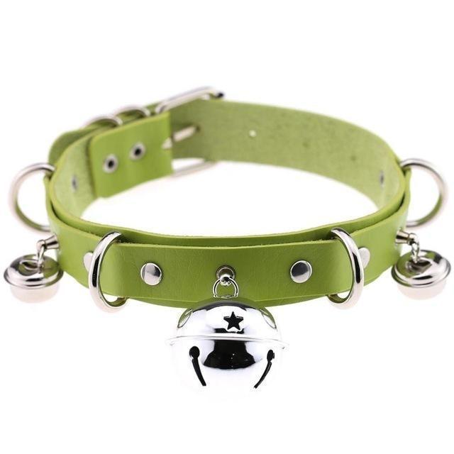 Pleather Cat Bell Collar Kitten Play Leather Bondage Bdsm