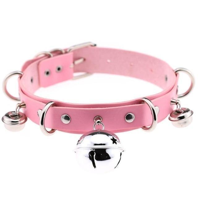 Pleather Cat Bell Collar Kitten Play Leather Bondage Bdsm