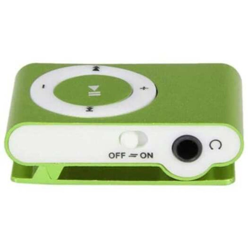 Pocketmp3player 3.5Mm Audio Jack With Back Clip Micro Sd Card Slot Green
