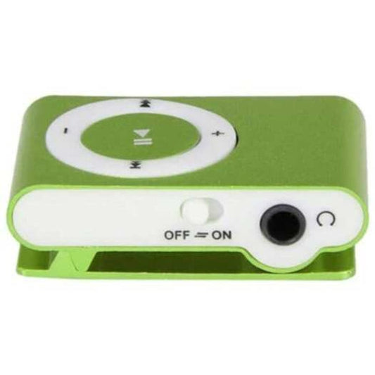 Pocketmp3player 3.5Mm Audio Jack With Back Clip Micro Sd Card Slot Green