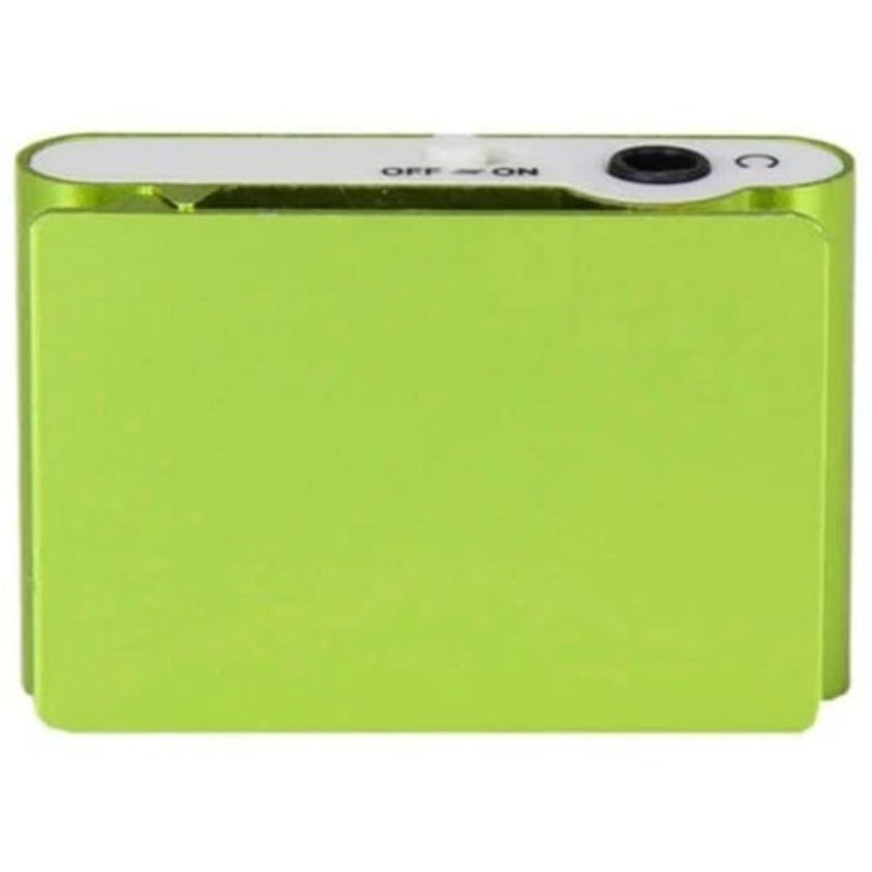 Pocketmp3player 3.5Mm Audio Jack With Back Clip Micro Sd Card Slot Green