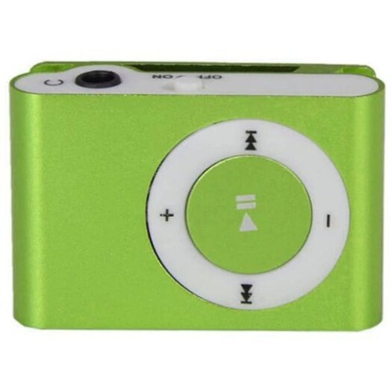 Pocketmp3player 3.5Mm Audio Jack With Back Clip Micro Sd Card Slot Green