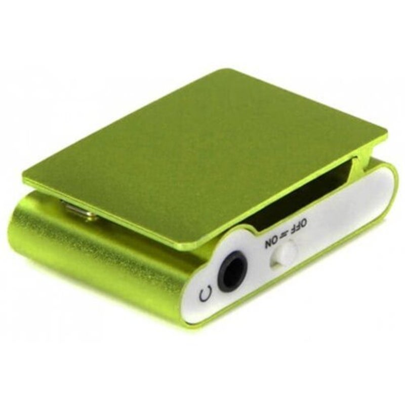Pocketmp3player 3.5Mm Audio Jack With Back Clip Micro Sd Card Slot Green