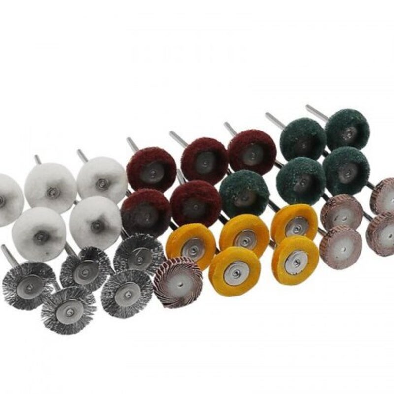 Polishing Set For Metal Jade Cleaning Rust Deburring 30Pcs Multi A