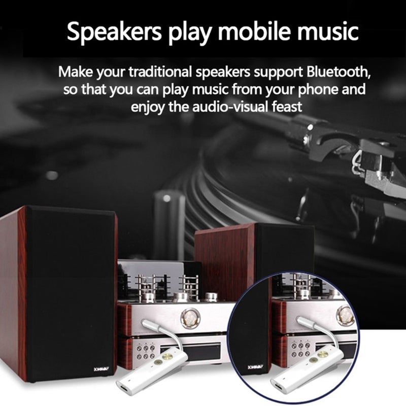 Portable Bluetooth 5.1 Receiver Wireless Audio Adapter For Microphone Tv Car 3.5Mm Aux Low Latency Ll