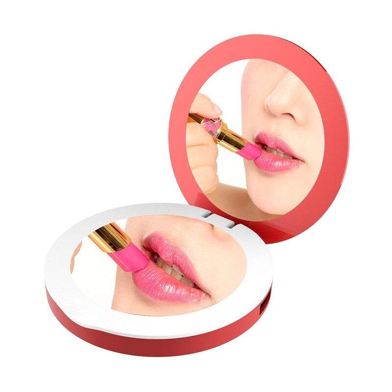 Charger Power Bank 3X Magnifying Makeup Vanity Mirror With Lights Led Compact
