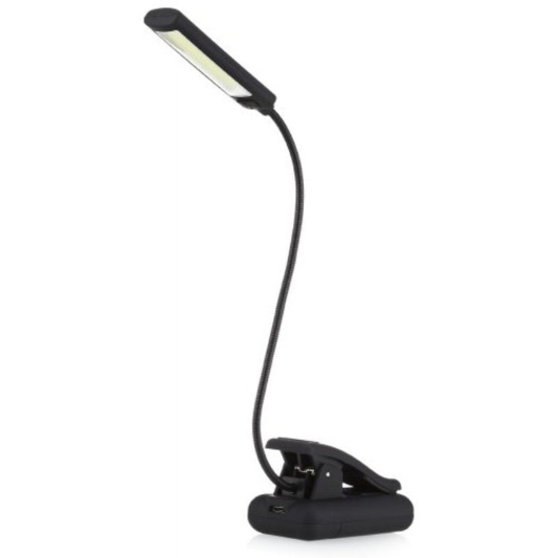 Clip On Book Lamp Flexible Light For Kids Reading Black