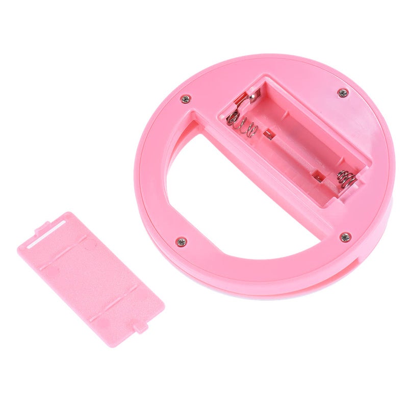 Portable Mini Selfie Led Ring Light Clip-On Mobile Phone Lamp Flash Pink