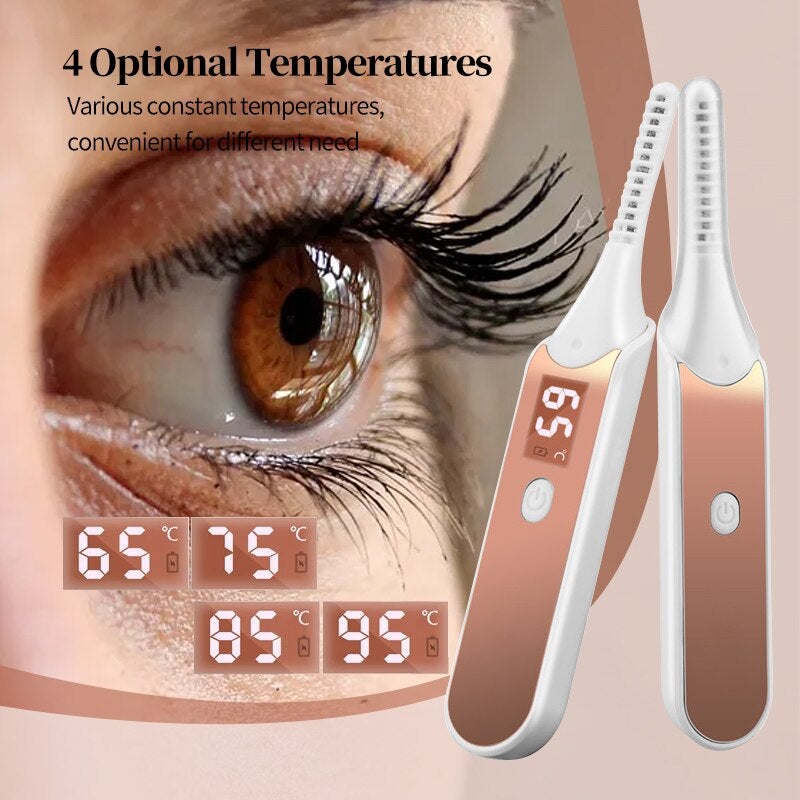 Electric Heated Eyelash Curler Women Makeup Irons Brush Natural Curling