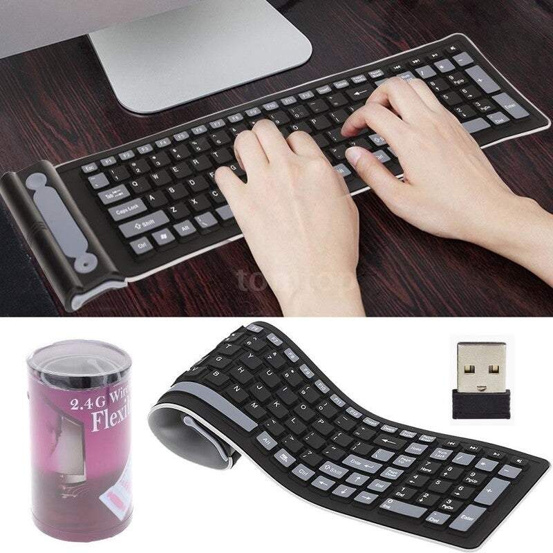 Tablet Keyboards Silicone 2.4 G Wireless Washable For Pc Laptop Computer Best Business Travel Mini With Ergonomics Desig