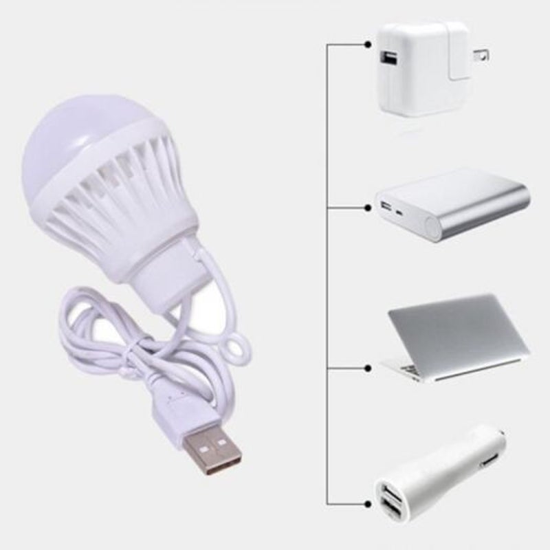 Usb Led Energy Saving Lamp Emergency Light Ball Bulbs For Outdoor 3W