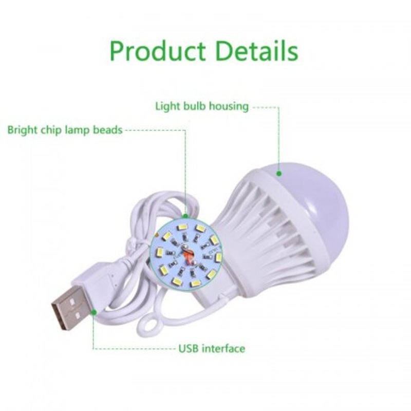 Usb Led Energy Saving Lamp Emergency Light Ball Bulbs For Outdoor 3W