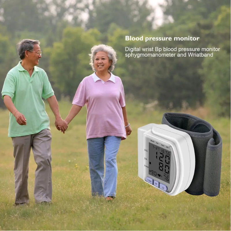 Portable Digital Automatic Wrist Upper Arm Health Care Blood Pressure Monitor