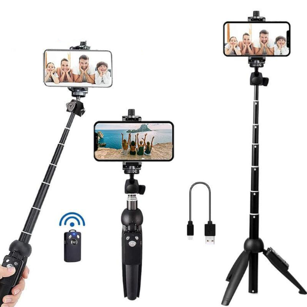 Selfie Stick Phone Tripod With Wireless Remote Shutter Mobile Accessories