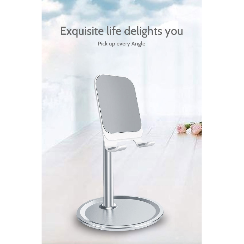 Universal Metal Desktop Stand Flat Ipad Mobile Phone With Mini Storage Rack