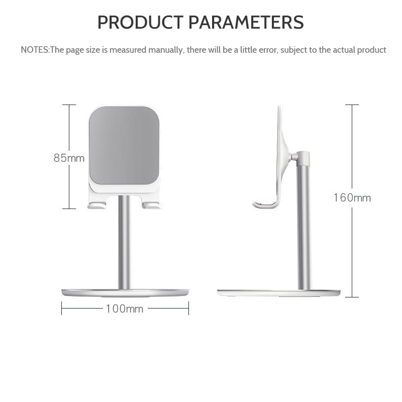 Universal Metal Desktop Stand Flat Ipad Mobile Phone With Mini Storage Rack