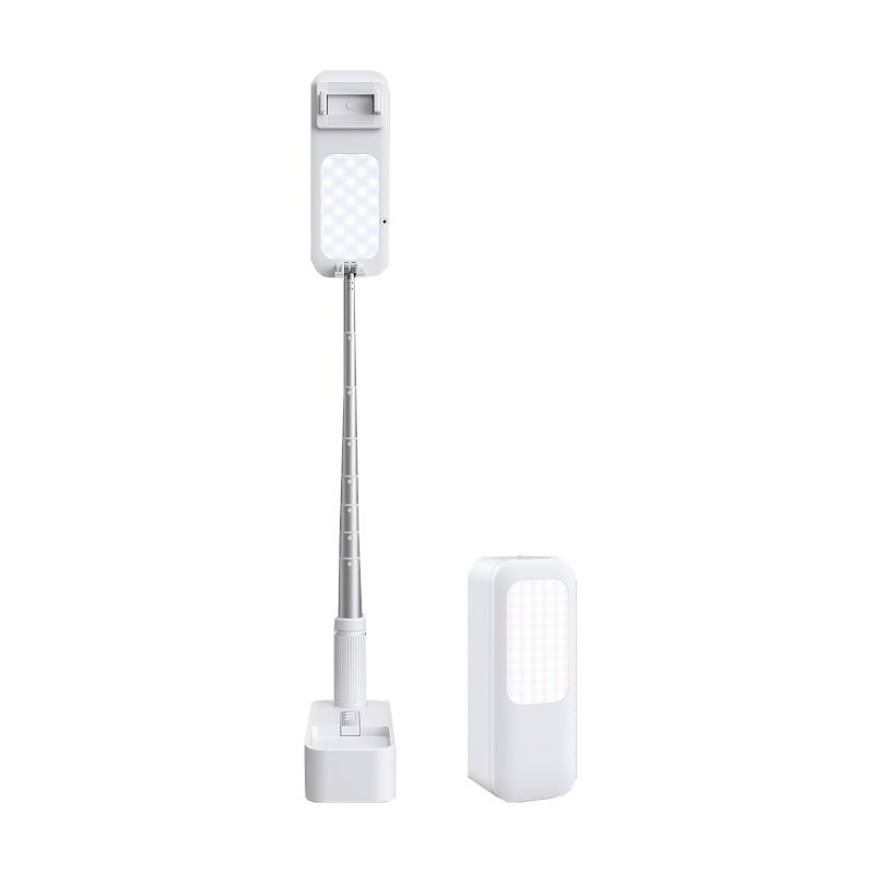 Portable Foldable Selfie Mobile Phone Holder With Light Bluetooth Remote Control