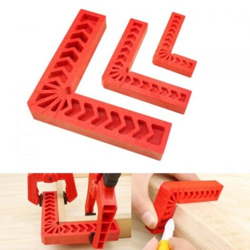 Positioning Right Angle Clamp Woodworking Carpenter Tool Red 3 Inch
