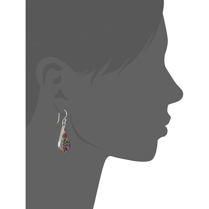 Veile Studios Earrings Pressed Flower Teardrop