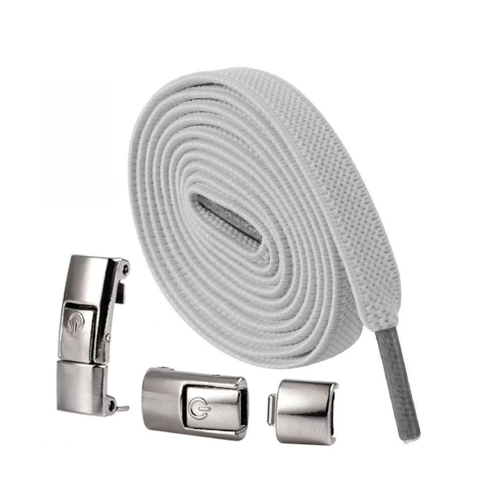 Press Lock Elastic Shoelaces Widened Flat No Tie Laces For Kids And Adult Shoes