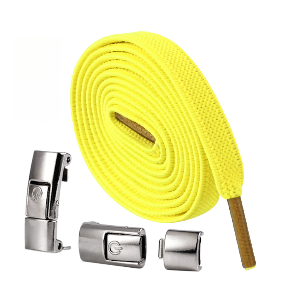 Press Lock Elastic Shoelaces Widened Flat No Tie Laces For Kids And Adult Shoes