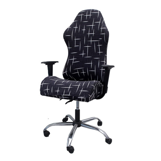 Printed Ergonomic Office Computer Game Chair Slipcovers Stretchy Seat Covers