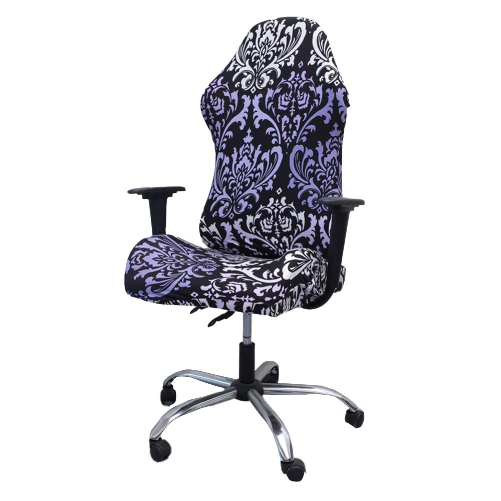Printed Ergonomic Office Computer Game Chair Slipcovers Stretchy Seat Covers