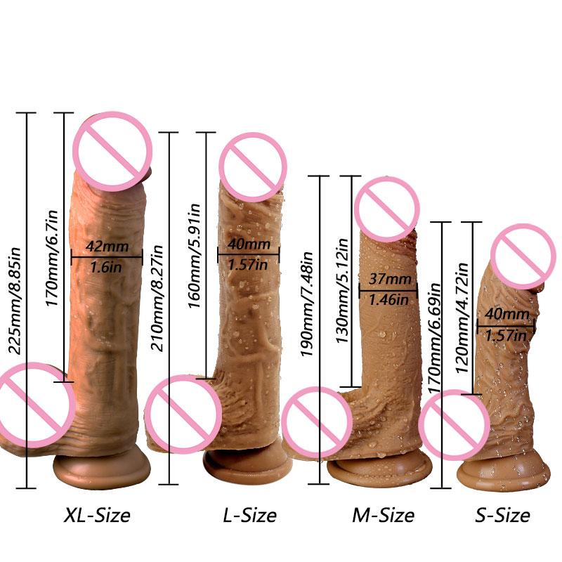 Super Soft Realistic Penis Dildo Suction Cup Dong Small / Medium Large