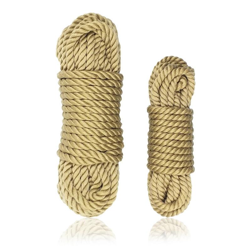 5M / 10M Soft Cotton Hemp Rope Shibari Kink Bdsm Fetish Restraints