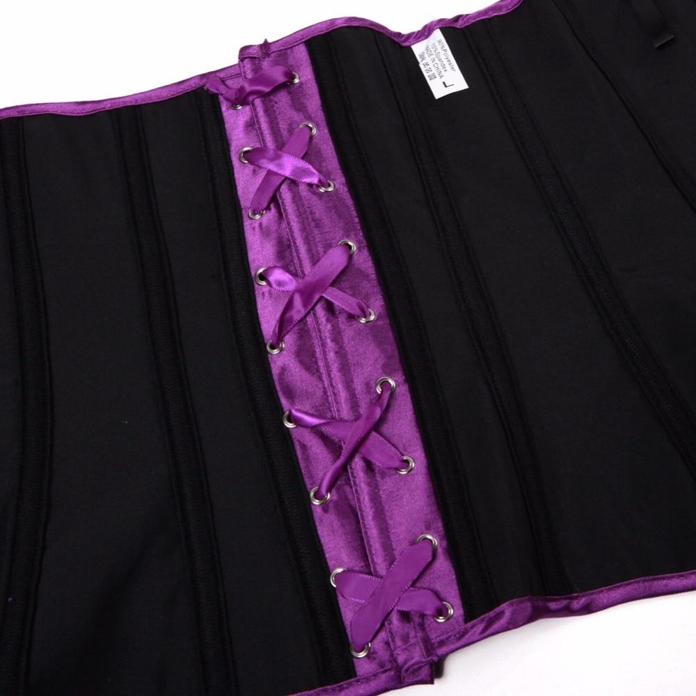Satin Over Bust Corset Lace Up Back Pink Purple Blue Gold Red Erotic Lingerie