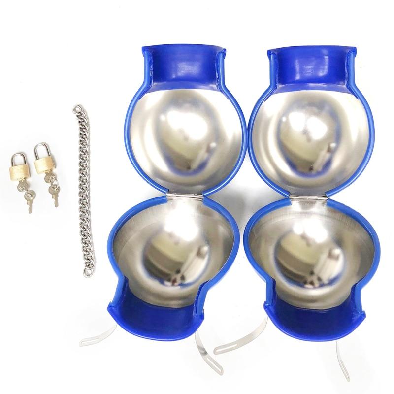 Stainless Steel Ball Helmet Cuffs Bdsm Sensory Deprivation Play