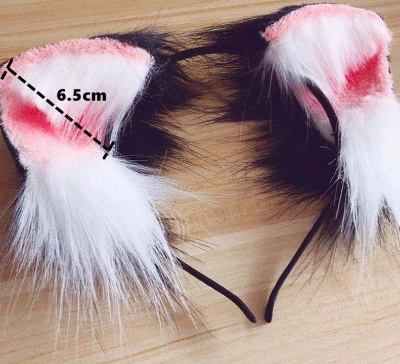 3 Colours Anime Neko Faux Fur Cat Ears Headband Kitten Cosplay Lolita