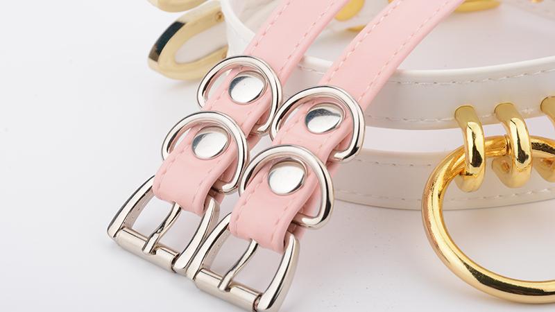 Double Caged Slave Collar Gothic Silver Gold Metal Choker