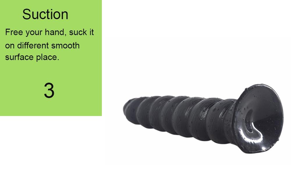 Thick Spiral Big Dildo Long Anal Plug Dong Suction Cup Masturbation Large